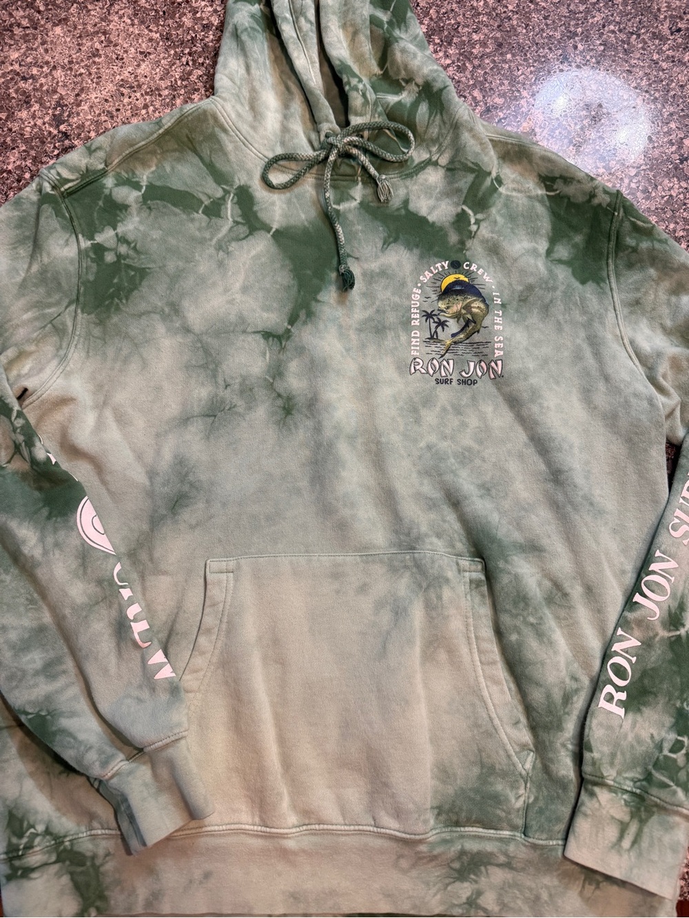 Ron Jon Green Tie-Dye Hoodie